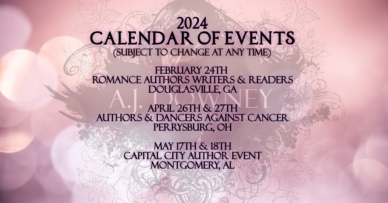 Appearances Real Relatable Romance   2024 Calendar Of Events Updated 